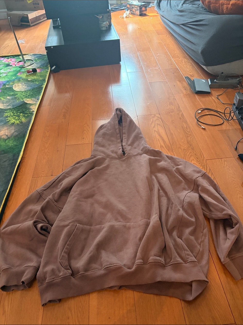 Men's Hoodie Sweater in Mauve Brown - Casual Pullover